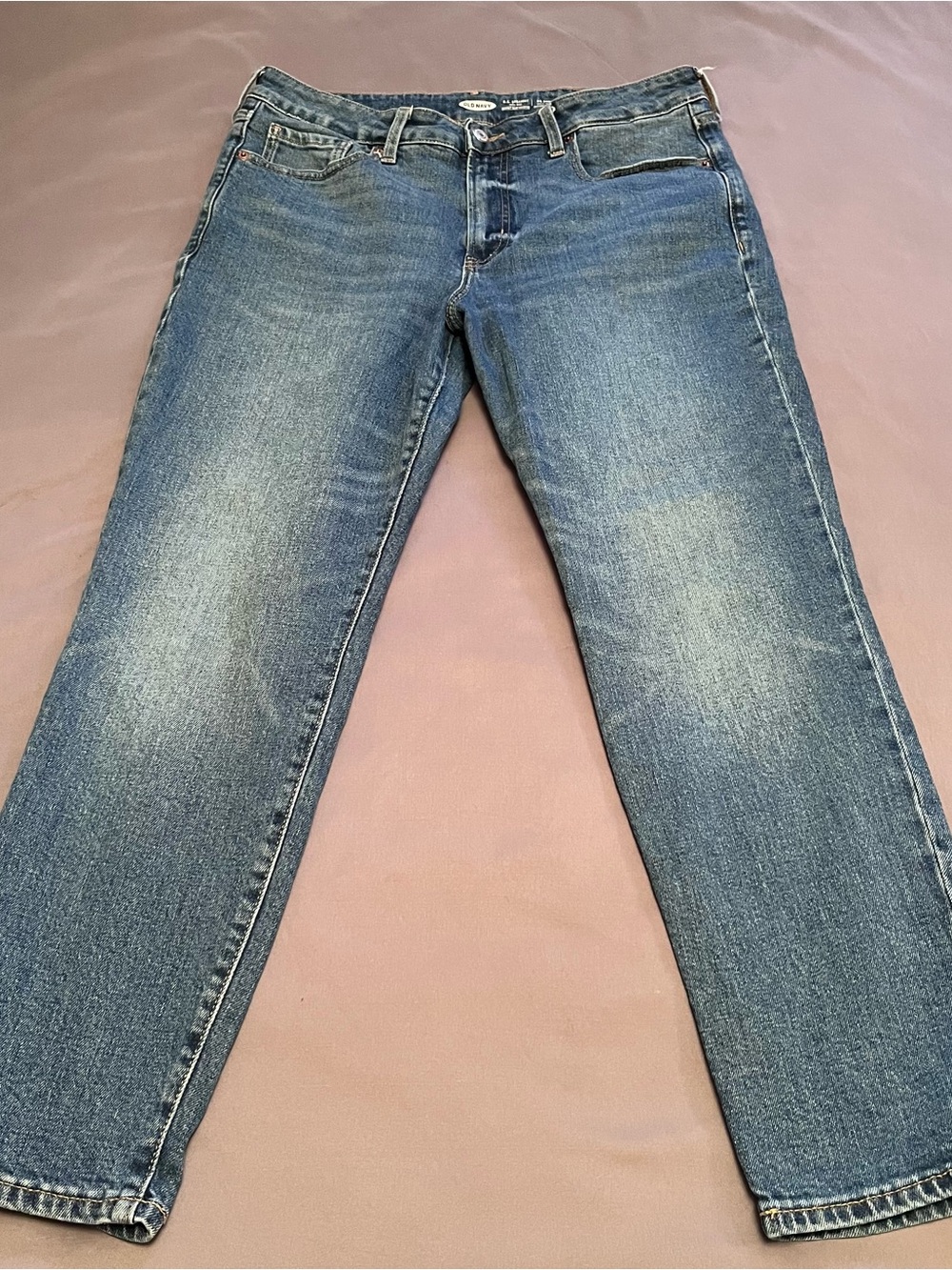 Old Navy Woman’s O.G. Straight Leg High Rise Blue Jeans Size 12